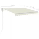 krémszínű automata napellenző 300 x 250 cm