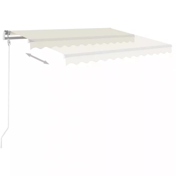 krémszínű kézzel kihúzható napellenző 350 x 250 cm