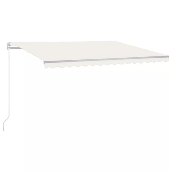 krémszínű kézzel kihúzható napellenző 450 x 300 cm