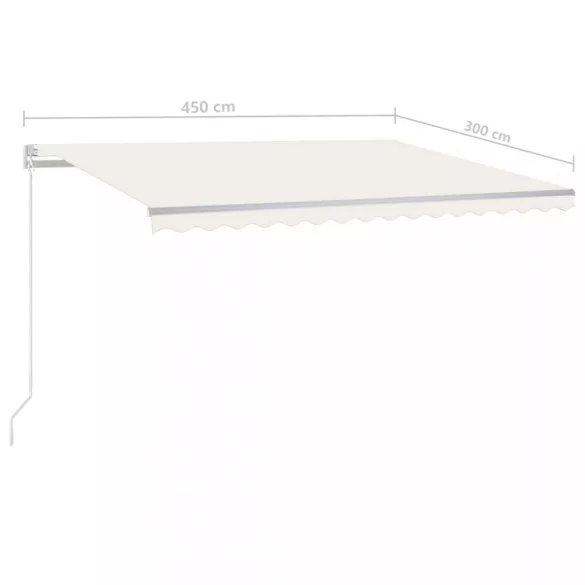 krémszínű automata napellenző 450 x 300 cm