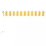 sárga és fehér kézzel kihúzható napellenző 500 x 300 cm