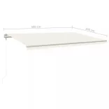 krémszínű automata napellenző 500x300 cm