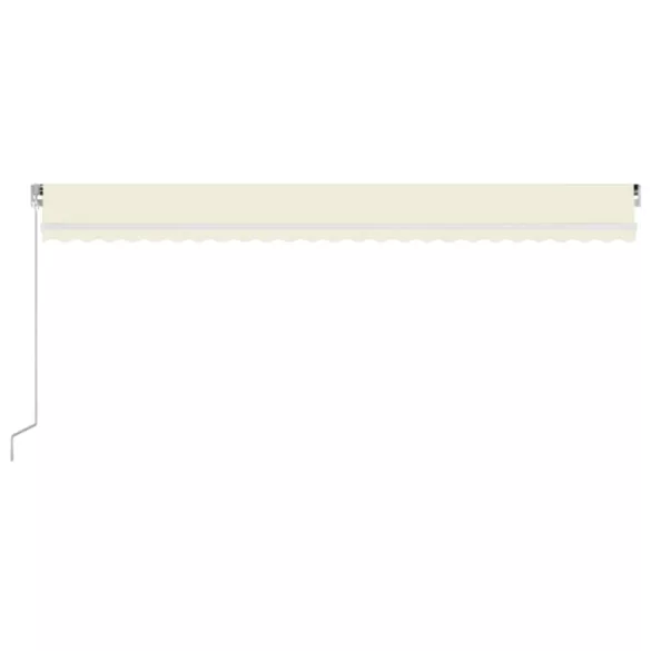 krémszínű kézzel kihúzható LED-es napellenző 600 x 300 cm