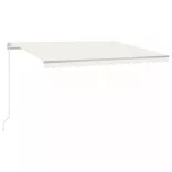 krémszínű kézzel kihúzható napellenző 400 x 350 cm