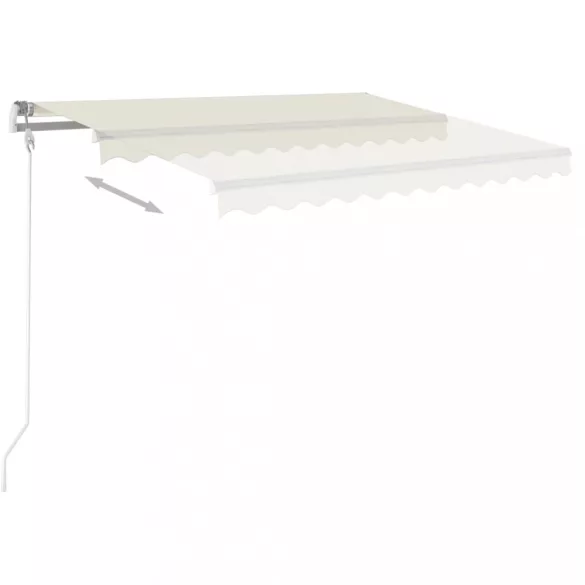krémszínű kézzel kihúzható napellenző 400 x 350 cm
