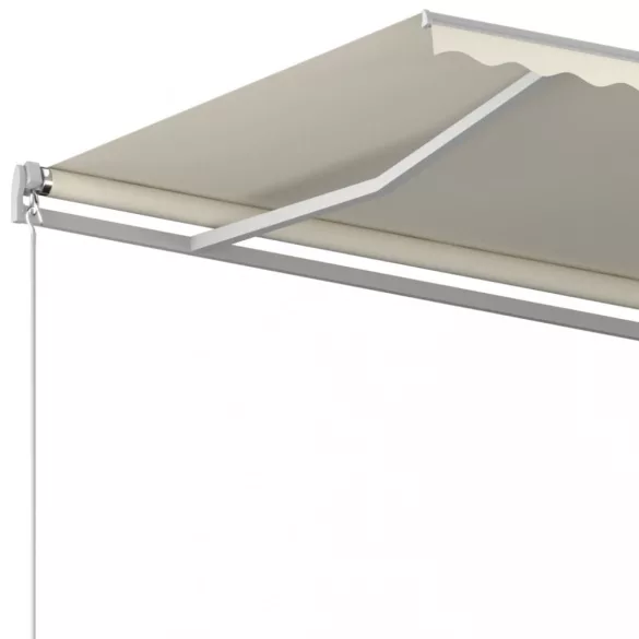 krémszínű kézzel kihúzható napellenző 400 x 350 cm