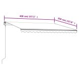 kék és fehér automata napellenző 400 x 350 cm