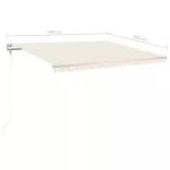 krémszínű automata napellenző 450 x 350 cm