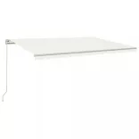 krémszínű kézzel kihúzható napellenző 500 x 350 cm