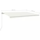 krémszínű kézzel kihúzható napellenző 500 x 350 cm