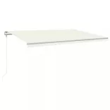 krémszínű automata napellenző 500 x 350 cm