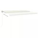 krémszínű automata napellenző 500 x 350 cm