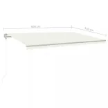 krémszínű automata napellenző 500 x 350 cm