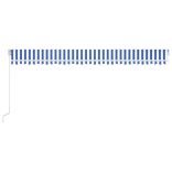 kék és fehér kézi napellenző 600 x 350 cm