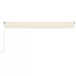 krémszínű kézzel kihúzható LED-es napellenző 600 x 350 cm