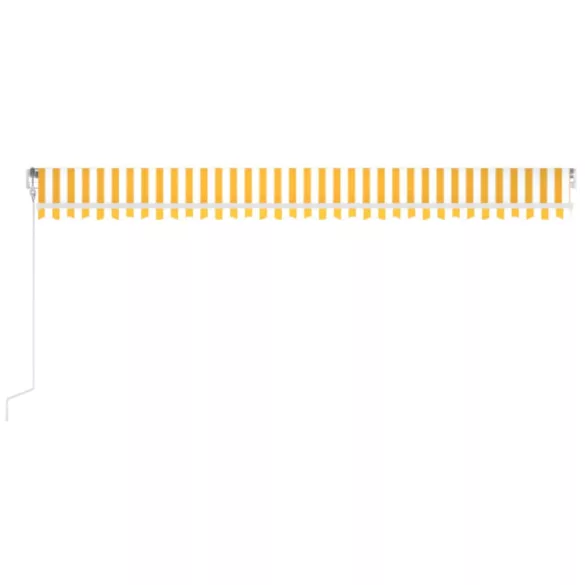sárga és fehér automata napellenző 600 x 350 cm