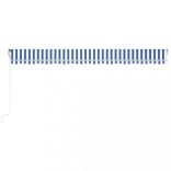 kék/fehér automata szélérzékelős és LED-es napellenző 600x350cm