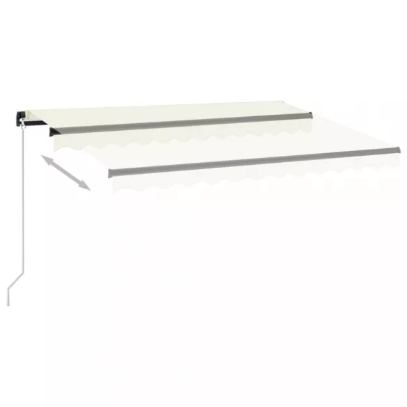 krémszínű kézzel kihúzható napellenző 350 x 250 cm