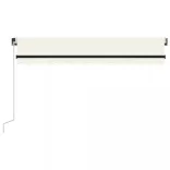 krémszínű kézzel kihúzható napellenző 350 x 250 cm