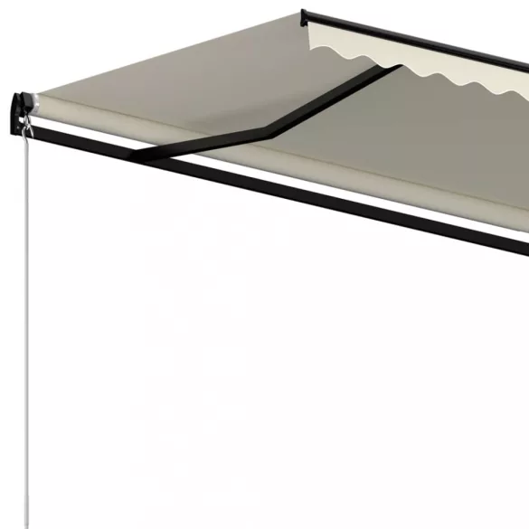 krémszínű kézzel kihúzható napellenző 350 x 250 cm