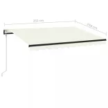 krémszínű automata napellenző 350 x 250 cm