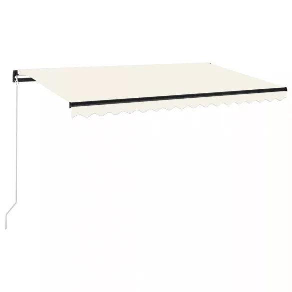 krémszínű kézzel kihúzható napellenző 450 x 300 cm