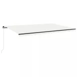 krémszínű kézzel kihúzható napellenző 500 x 300 cm