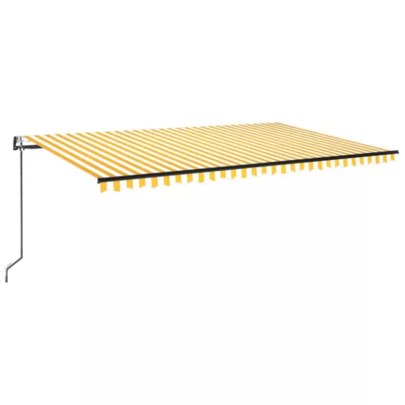 sárga és fehér automata napellenző 500x300 cm