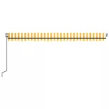 sárga és fehér automata napellenző 500x300 cm