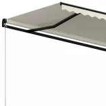 krémszínű kézzel kihúzható napellenző 450 x 350 cm