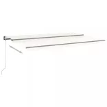 krémszínű automata napellenző 500 x 350 cm