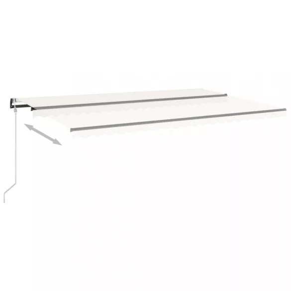 krémszínű automata napellenző 500 x 350 cm