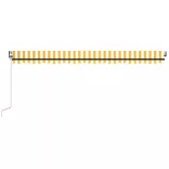 sárga és fehér automata napellenző 500 x 350 cm