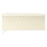 krémszínű kézzel kihúzható napellenző redőnnyel 3 x 2,5 m