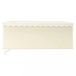 krémszínű LED-es kézzel kihúzható napellenző redőnnyel 3x2,5 m