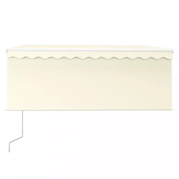 krémszínű automata kihúzható napellenző redőnnyel 3 x 2,5 m
