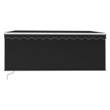 antracitszürke kihúzható LED-es napellenző redőnnyel 3,5x2,5 m