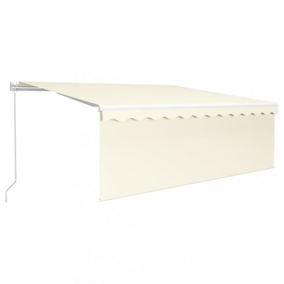 krémszínű kézzel kihúzható napellenző redőnnyel 4 x 3 m