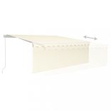 krémszínű kézzel kihúzható napellenző redőnnyel 4 x 3 m