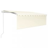 krémszínű automata napellenző redőnnyel 4 x 3 m