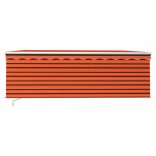 narancs és barna kihúzható napellenző redőnnyel 4,5 x 3 m