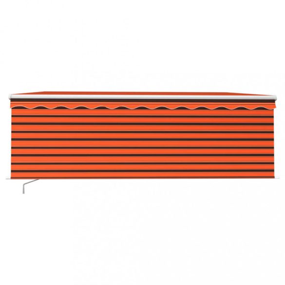 narancs és barna kihúzható napellenző redőnnyel 4,5 x 3 m