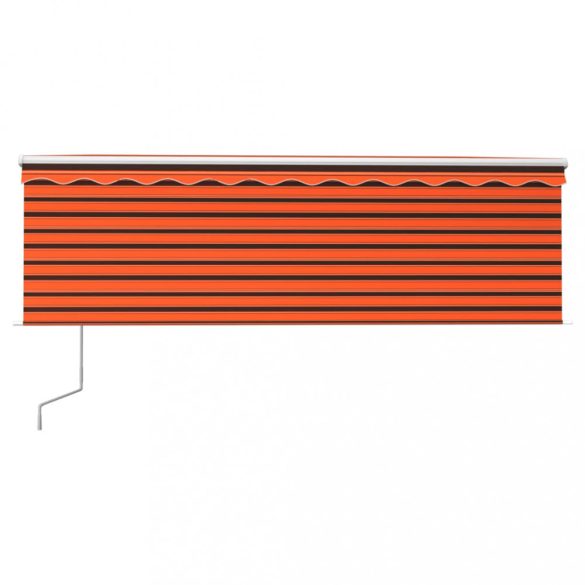 narancssárga-barna automata napellenző redőnnyel 4,5 x 3 m