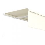 krémszínű kézzel kihúzható napellenző redőnnyel 5 x 3 m