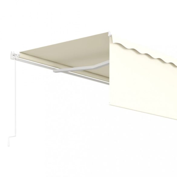 krémszínű kézzel kihúzható napellenző redőnnyel 5 x 3 m