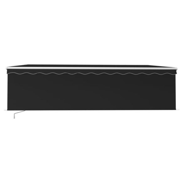 antracitszürke kézzel kihúzható napellenző redőnnyel 5 x 3m