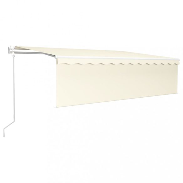 krémszínű automata napellenző redőnnyel 5 x 3 m