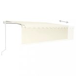 krémszínű automata napellenző redőnnyel 5 x 3 m