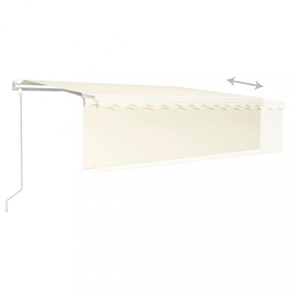 krémszínű automata napellenző redőnnyel 5 x 3 m