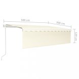 krémszínű automata napellenző redőnnyel 5 x 3 m